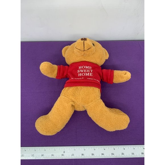 Habitat for Humanity Home Sweet Home 10 Inch Brown Bear Brown Eyes Plastic Beanb - Picture 3 of 9